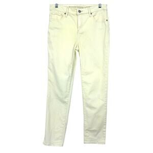 Chicos So Slimming Girlfriend Slim Leg Ankle Jean Womens 0 US 4 Cream White